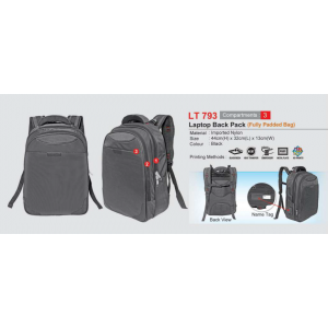 [Laptop Back Pack] Laptop Back Pack (Fully Padded Bag) - LT793